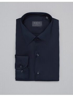 Borgio Borgio Koszula lavello Granatowy Slim Fit
