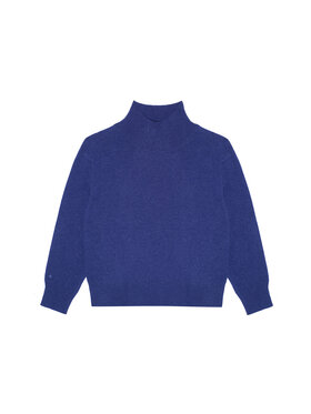 B SIDES B SIDES Golf WYSOKI MERINO Niebieski Regular Fit