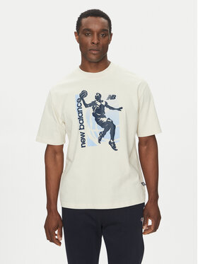 New Balance New Balance T-shirt MT51605 Beige Oversize
