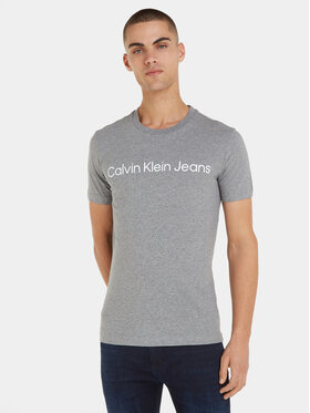 Calvin Klein Jeans Calvin Klein Jeans Tričko J30J322552 Sivá Slim Fit