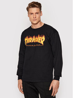 Thrasher Thrasher Longsleeve Flame Czarny Regular Fit