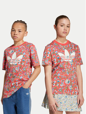 adidas adidas T-Shirt Liberty London JV7817 Červená Loose Fit