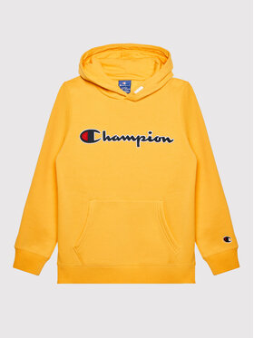 Champion Champion Bluza Script Logo 305765 Żółty Regular Fit
