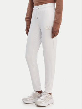 EA7 Emporio Armani EA7 Emporio Armani Spodnji del trenirke 8NTP66 TJ9RZ U0002 Bela Regular Fit