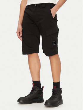 C.P. Company C.P. Company Pantalon scurți din material 18CMBE116A005694G Negru Regular Fit