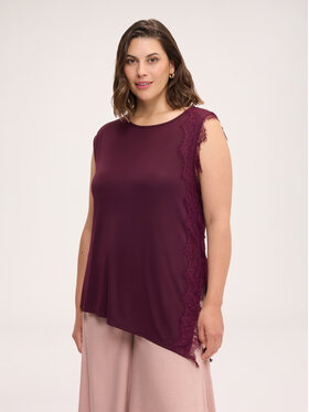 Fiorella Rubino Fiorella Rubino T-Shirt G04BL009731N036 Bordowy Slim Fit