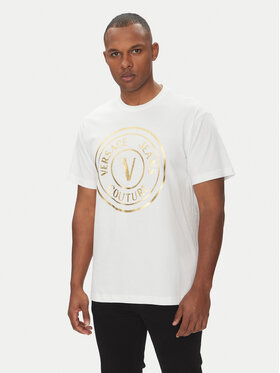 Versace Jeans Couture Versace Jeans Couture T-krekls 78GAHT01 Balts Regular Fit