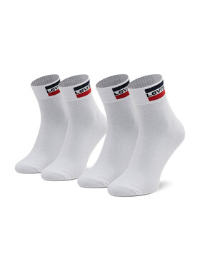 Levi's® Levi's® Súprava 2 párov vysokých ponožiek unisex 37157-0555 Biela
