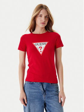 Guess Jeans Guess Jeans T-Shirt W4YI04 J1314 Czerwony Slim Fit