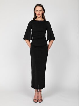 Nudyess Nudyess Sukienka codzienna Alshain Maxi Czarny Regular Fit