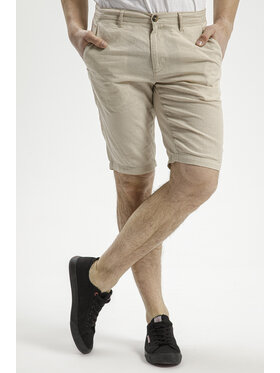 Cross Jeans Cross Jeans Szorty materiałowe A 613-006 Beżowy Chino Fit