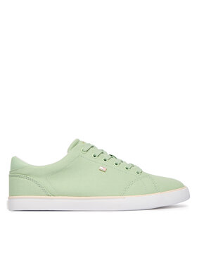 Tommy Hilfiger Tommy Hilfiger Teniszcipő Th Low Profile Vulc Canvas FW0FW09102 Zöld
