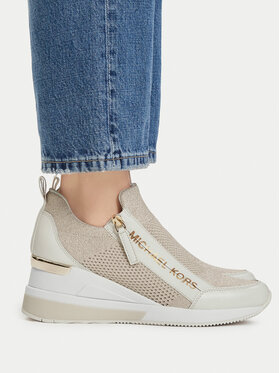 MICHAEL Michael Kors MICHAEL Michael Kors Sneakers Wills Metallic Stretch Knit Trainer 43S3WIFS4D Beige