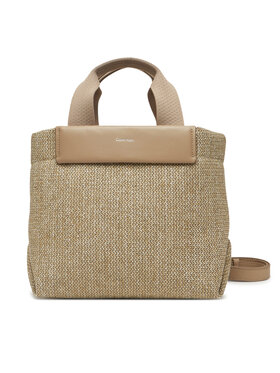 Calvin Klein Calvin Klein Handtasche Ck Raffia Small Tote Crossbody K60K613026 Braun