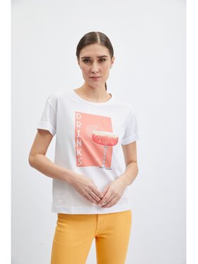 Orsay Orsay T-Shirt 166466001000__M Biały Regular Fit