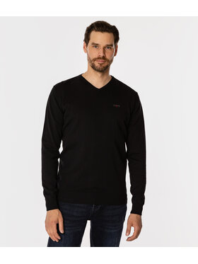 Lee Cooper Lee Cooper Sweter ADAM ORGANIC Czarny Regular Fit