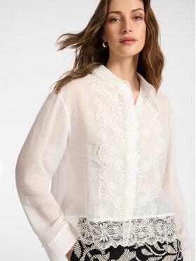Elena Mirò Elena Mirò Koszula 5194P000280N001 Biały Regular Fit