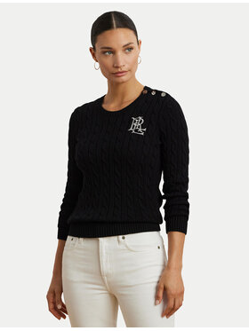 LAUREN RALPH LAUREN Lauren Ralph Lauren Sweter 200932223001 Czarny Slim Fit