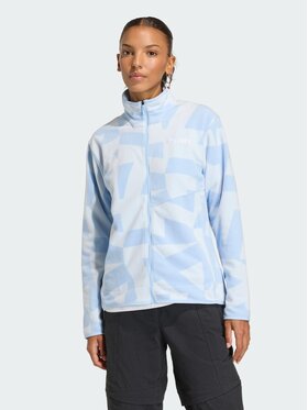 adidas adidas Bluza Terrex Multi Printed Full-Zip Fleece Niebieski jasny Regular Fit