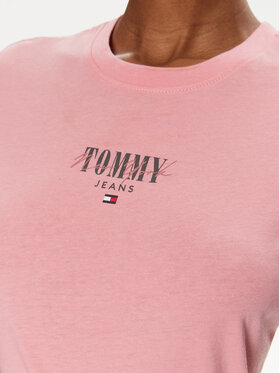 Tommy Jeans T-shirt Essential DW0DW17839 Ružičasta Slim Fit