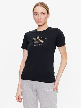 Converse Converse T-shirt Sneaker Graphic 10024537-A03 Nero Slim Fit
