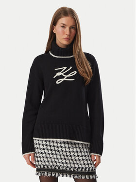 KARL LAGERFELD KARL LAGERFELD Гольф B4W18033 Чорний Regular Fit