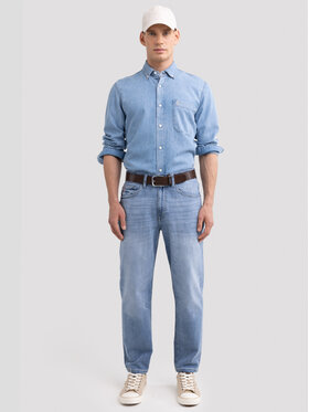 BIG STAR BIG STAR Koszula jeansowa JASON Niebieski Basic Fit