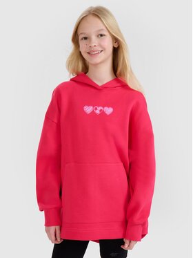 4F 4F Bluza 4FJRSS25TSWSF2235-62S Czerwony Oversize