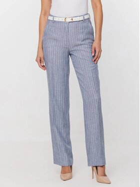 Willsoor Willsoor Spodnie materiałowe 68110 Niebieski jasny Wide Leg