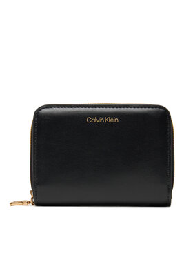 Calvin Klein Calvin Klein Μικρό Πορτοφόλι Γυναικείο Ck Medium Flap Zip Around LV04F1075G Μαύρο