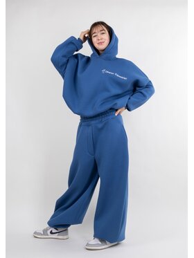 DKaren Sport DKaren Sport Komplet bluza, bluzka i spodnie EqB27 001 Niebieski Classic Fit