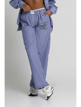 Chiara Wear Chiara Wear Spodnie materiałowe Spodnie bawełniane damskie PAJAMAS Niebieski Regular Fit