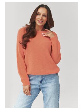 Makadamia Makadamia Sweter C40 Pomarańczowy Loose Fit