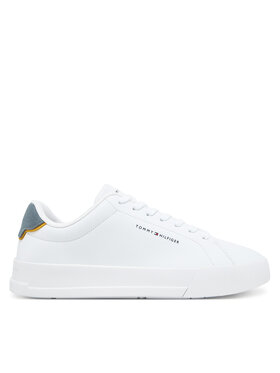 Tommy Hilfiger Tommy Hilfiger Laisvalaikio batai Th Court Lth Detail Ess FM0FM05367 Balta