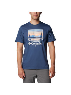 Columbia Columbia T-Shirt Columbia Path Lake II Graphic Tee Granatowy Regular Fit