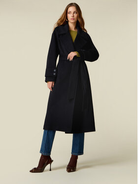 Oltre Oltre Cappotto invernale 0019J000176N034 Blu A-Line Fit
