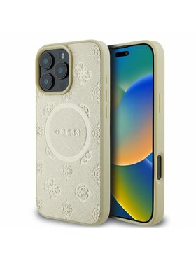 Guess Guess Etui na telefon Apple iPhone 16 Pro Złoty