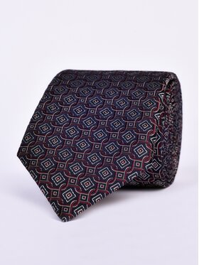 ELSNER ELSNER Krawat JEDWAB ŻAKARD A0963 Granatowy