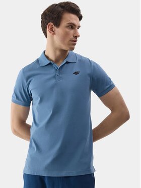 4F 4F Polokošeľa 4FWSS25TPTSM706-32S Modrá Regular Fit