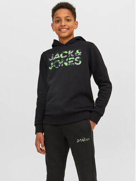 Jack&Jones Junior Jack&Jones Junior Mikina 12237172 Čierna Regular Fit