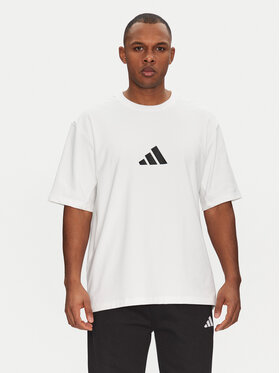 adidas adidas Tričko Z.N.E. JC5482 Biela Loose Fit