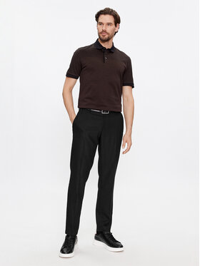 Boss Polo Majica Prout 203 50499577 Črna Slim Fit