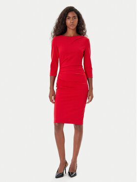 Rinascimento Rinascimento Kokteilinė suknelė CFC0126154003 Raudona Slim Fit