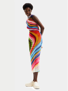 Desigual Desigual Sukienka letnia Lupe 24SWVK67 Kolorowy Slim Fit