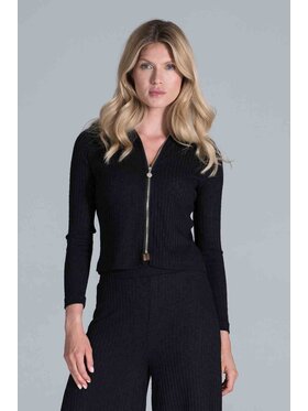 FIGL FIGL Mikina M823 Černá Regular Fit