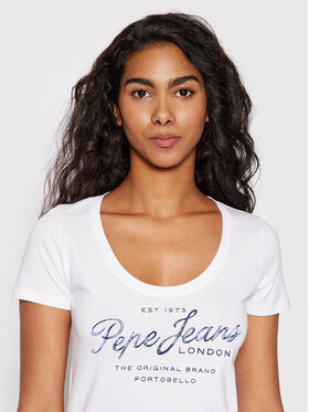 Pepe Jeans T-shirt Baia PL505123 Bijela Regular Fit