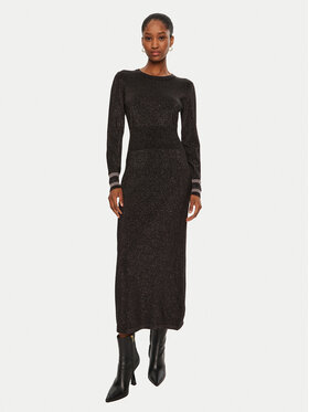 Gaudi Gaudi Kootud kleit 421BD13009 Must Slim Fit