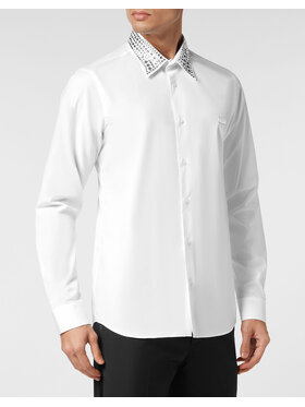 PHILIPP PLEIN PHILIPP PLEIN Koszula 9265 Biały Fitted Fit