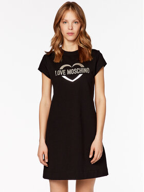 LOVE MOSCHINO LOVE MOSCHINO Každodenné šaty W5D1901E 2246 Čierna Regular Fit