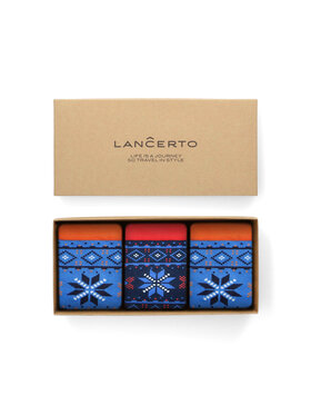 Lancerto Lancerto Zestaw 3 par wysokich skarpet męskich ZE073222000008 Kolorowy